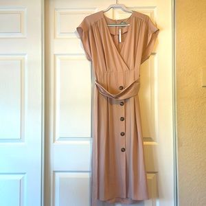 Soft Pink. Professional. Sweetheart Midi dress.